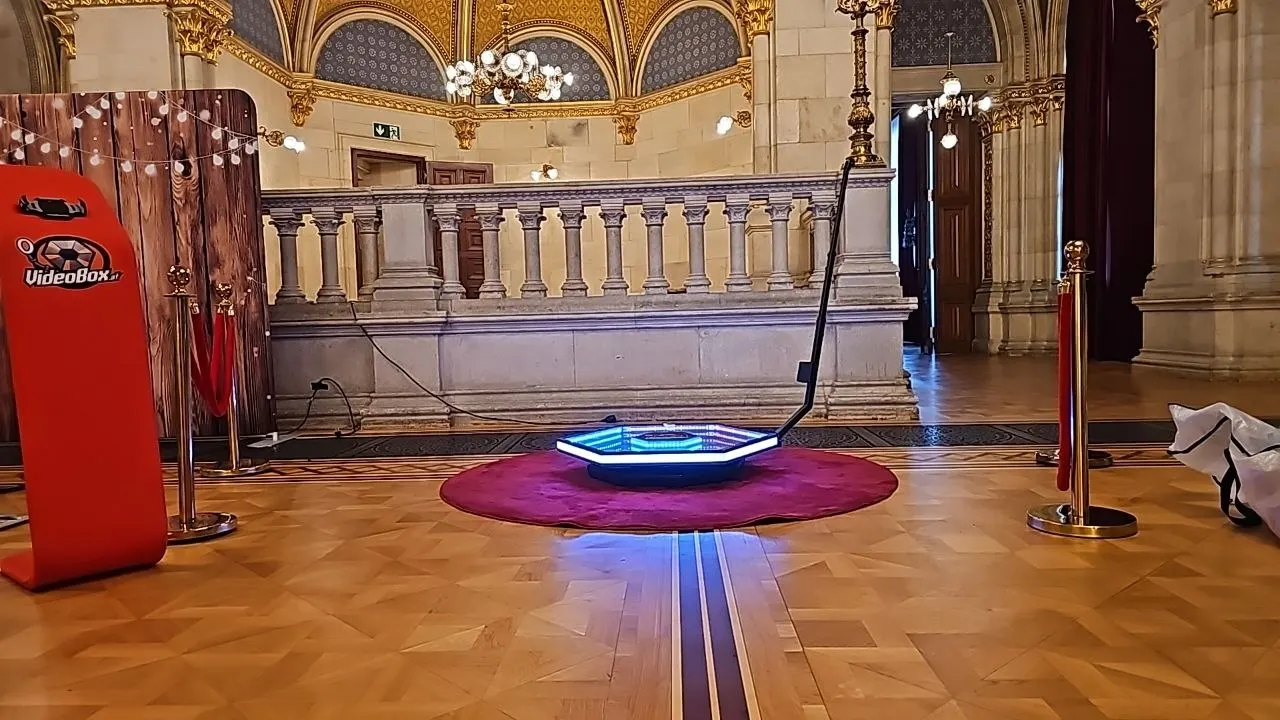 360°-Videobox bei einer Veranstaltung im Wiener Rathaus